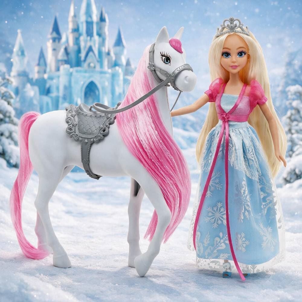 Boneca Dreameez Princesa com Cavalo Funville