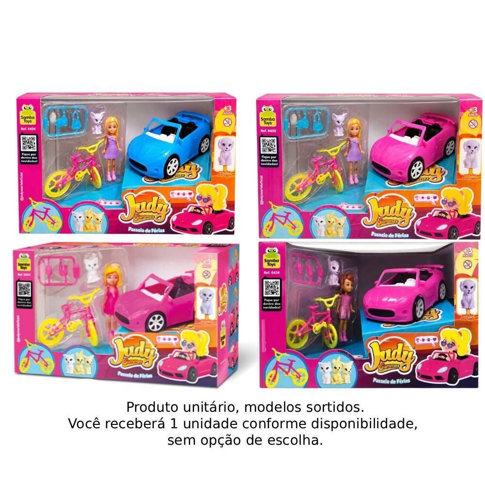 Boneca Judy Summer Passeio de Férias Samba Toys - Sortido