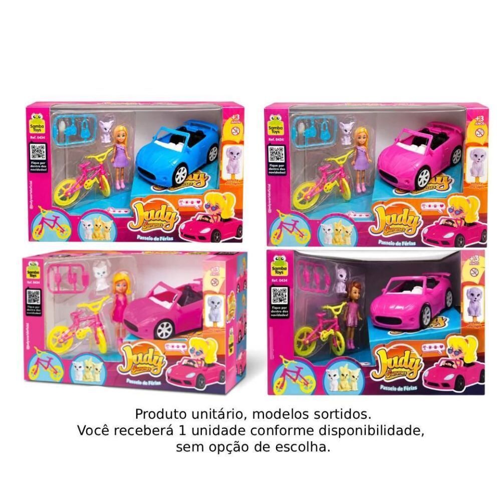 Boneca Judy Summer Passeio de Férias Samba Toys - Sortido