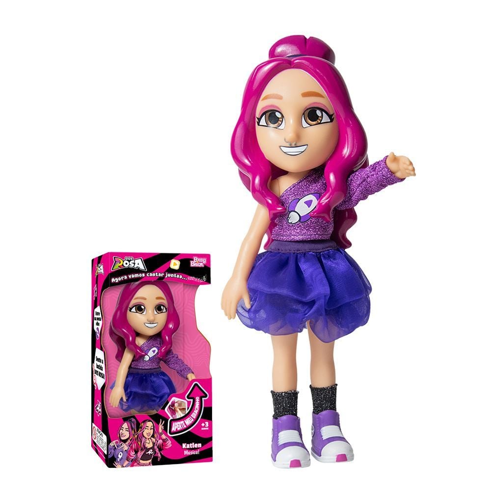 Boneca Katlen Musical - dos Rosa Novabrink