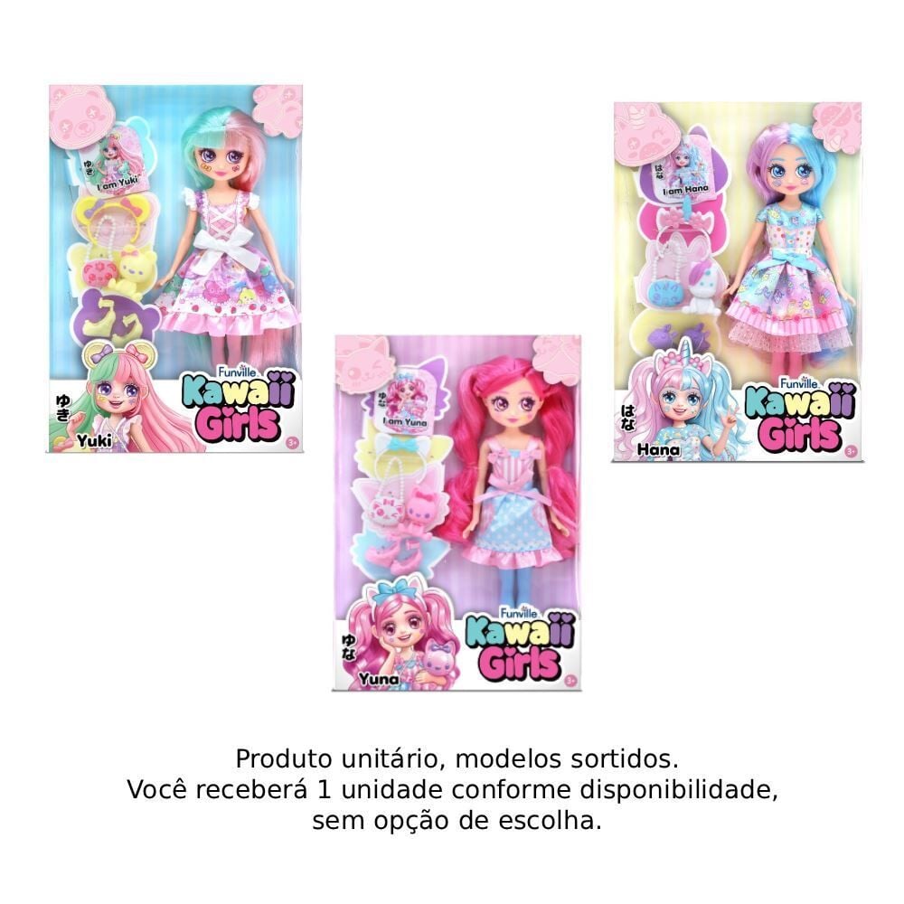 Boneca Kawaii Sortida Funville - Sortido