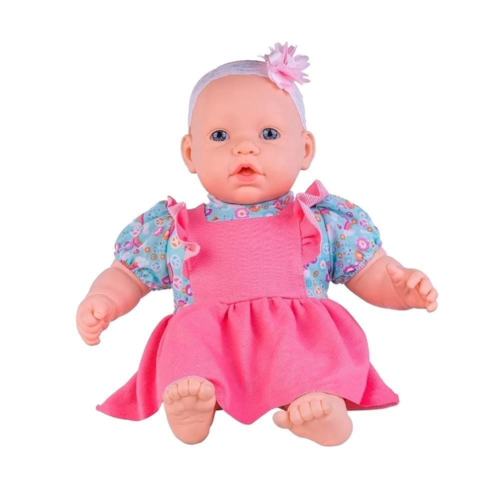 Boneca Lisa Faz Xixi Com Acessórios Super Toys - Rosa
