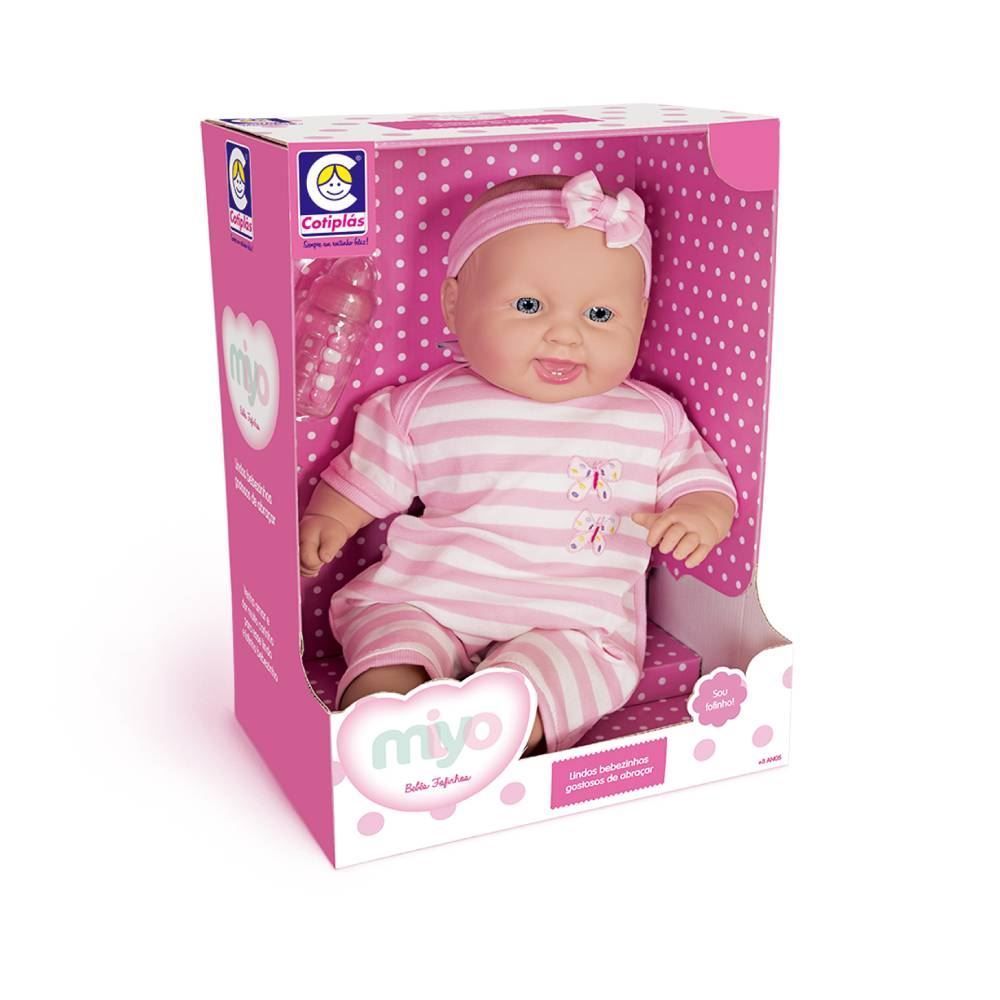 Boneca Miyo Menina Cotiplás - Rosa