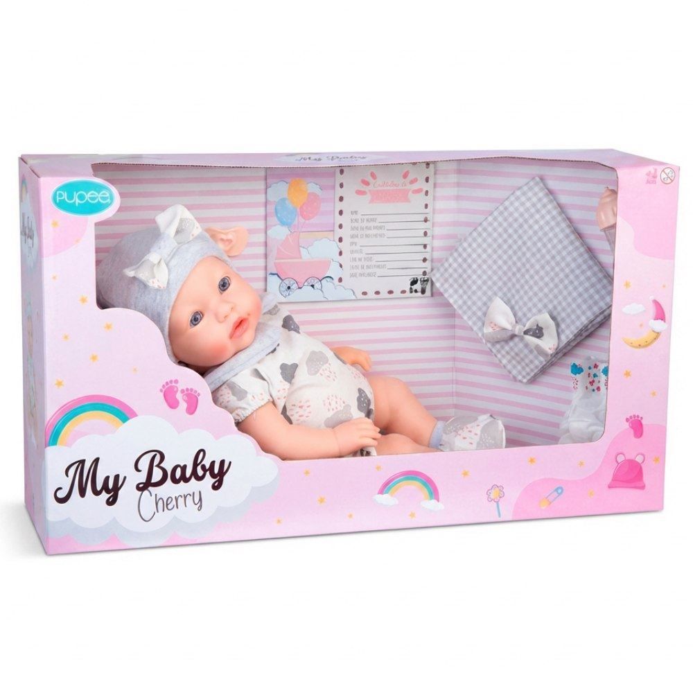 Boneca My Baby Cherry Cuidados Pupee