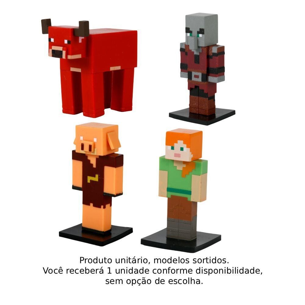 Boneco 3D Minecraft Série 2 Multikids - Sortido
