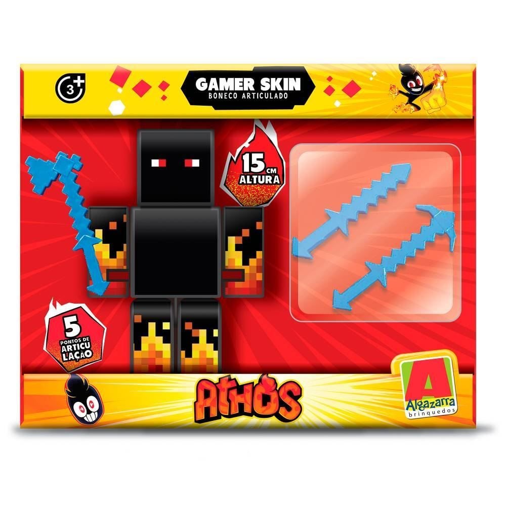 Boneco Athos 15 Cm Com 3 Acessórios Algazarra Brinquedos - 3.03.1378