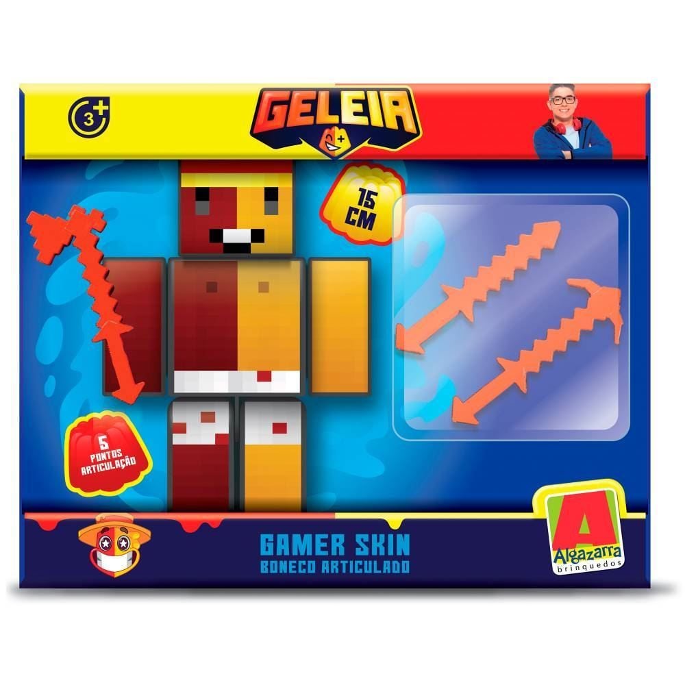 Boneco Geleia 15 Cm Com 3 Acessórios Algazarra Brinquedos - 3.03.1385