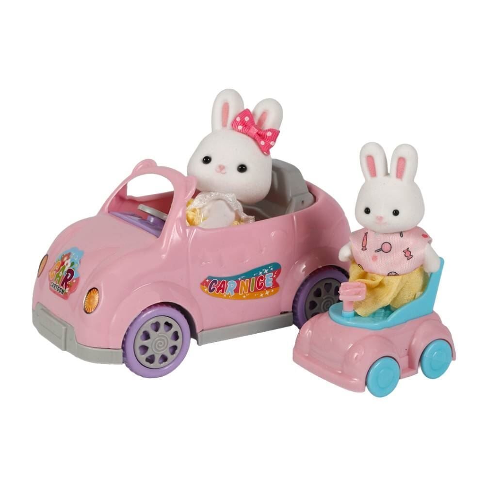 Conjunto Familia Coelho com Carro Havan Toys