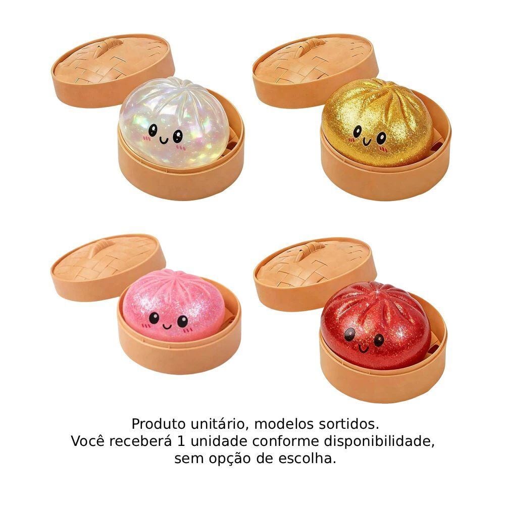 Boneco Squishy Dumplings Glitter Bbr - Sortido