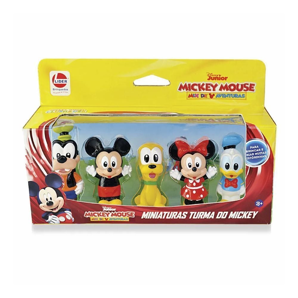 Bonecos Dedoche Miniaturas Turma do Mickey Líder Brinquedos - 240