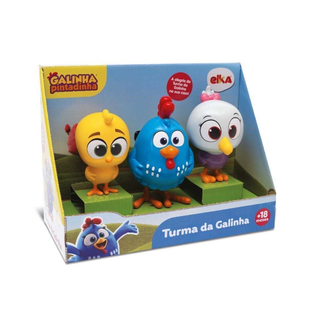 Bonecos Turma da Galinha Pintadinha - Elka