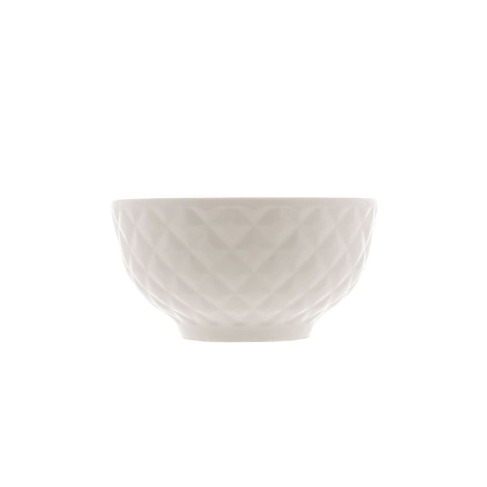 Bowl De Porcelana Lyor Diamond 380Ml - Branco