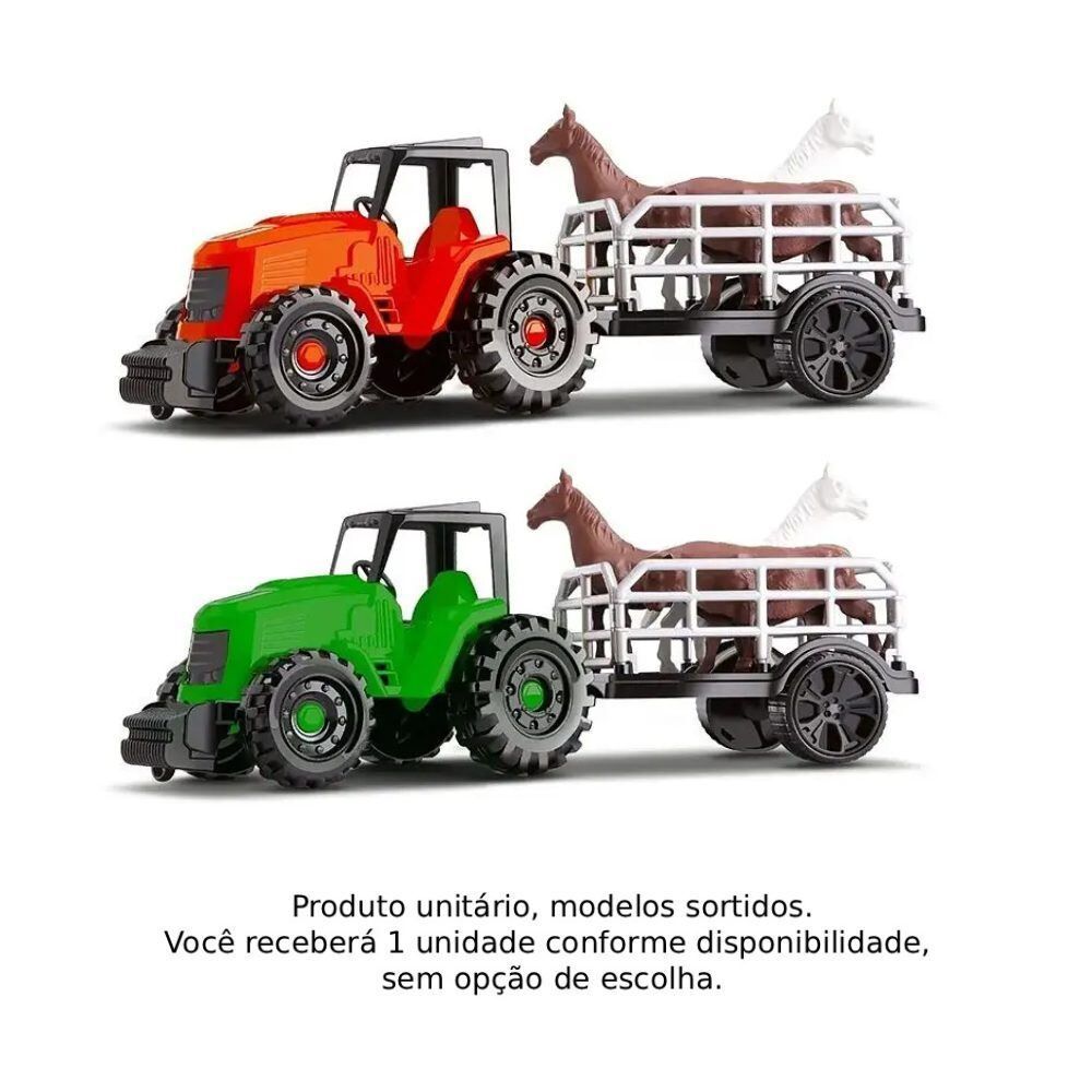 Brinquedo Trator Farm Work Boiadeiro Orange Toys - Sortido