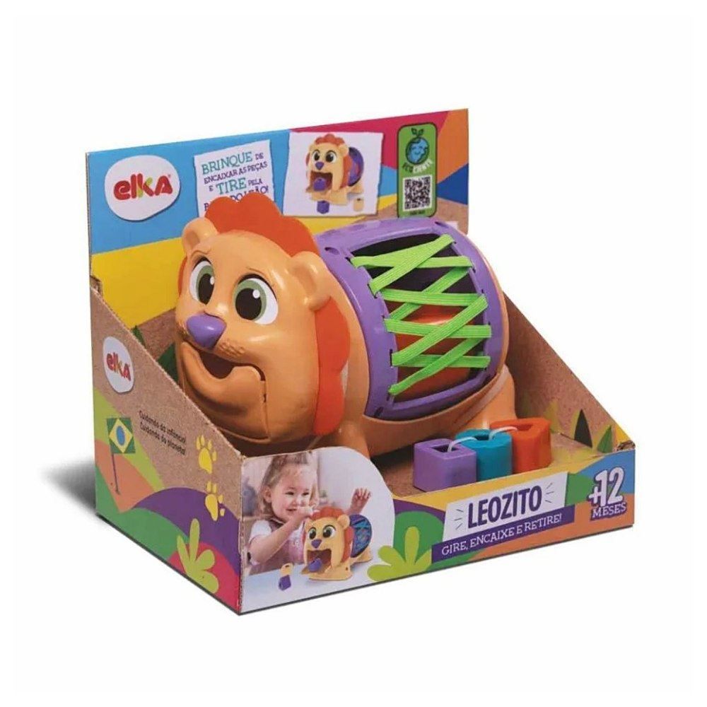 Brinquedos para Bebês Leozito Gire Encaixe e Retire Elka - Sortido