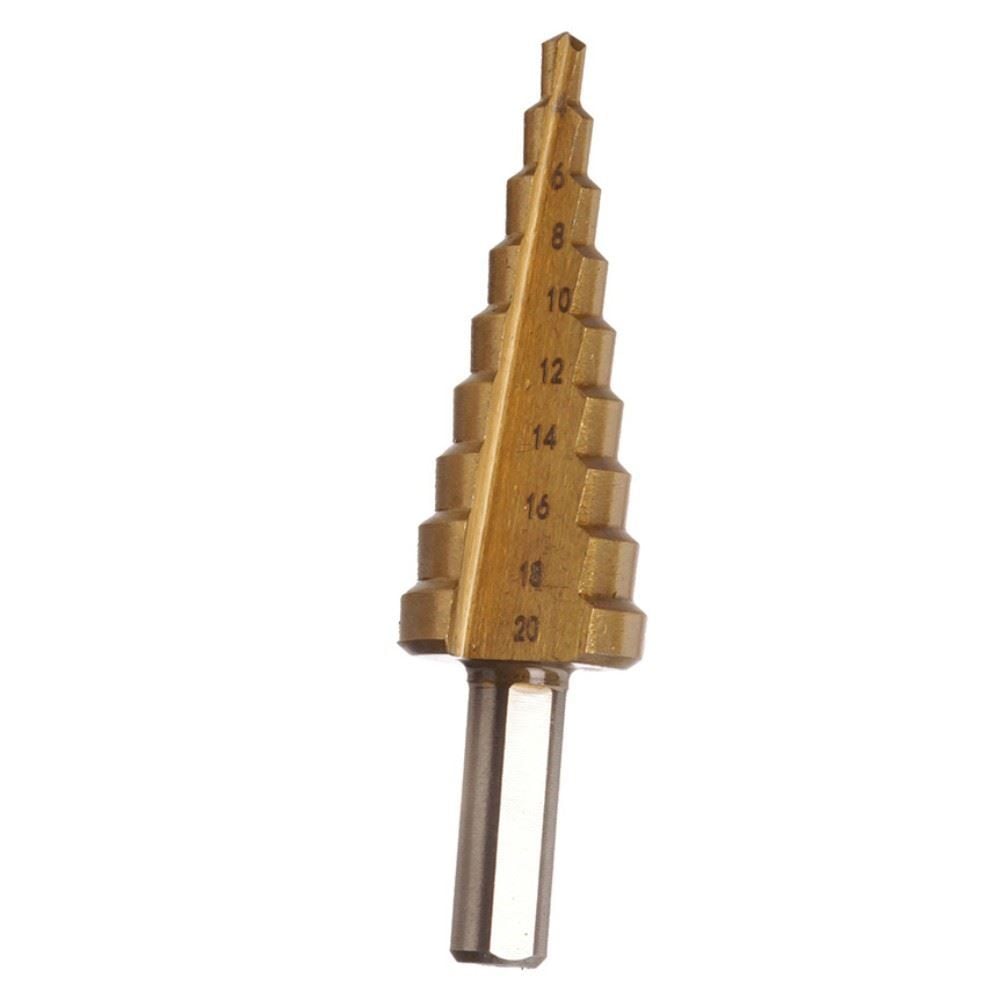 Broca Escalonada 4-20Mm Hss Titânio Corneta