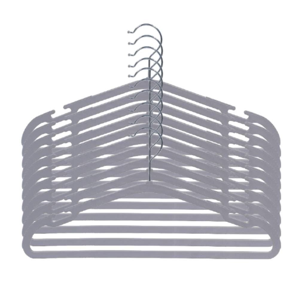 Cabide para Roupa Plástico Havan Casa 10 Peças - Cinza