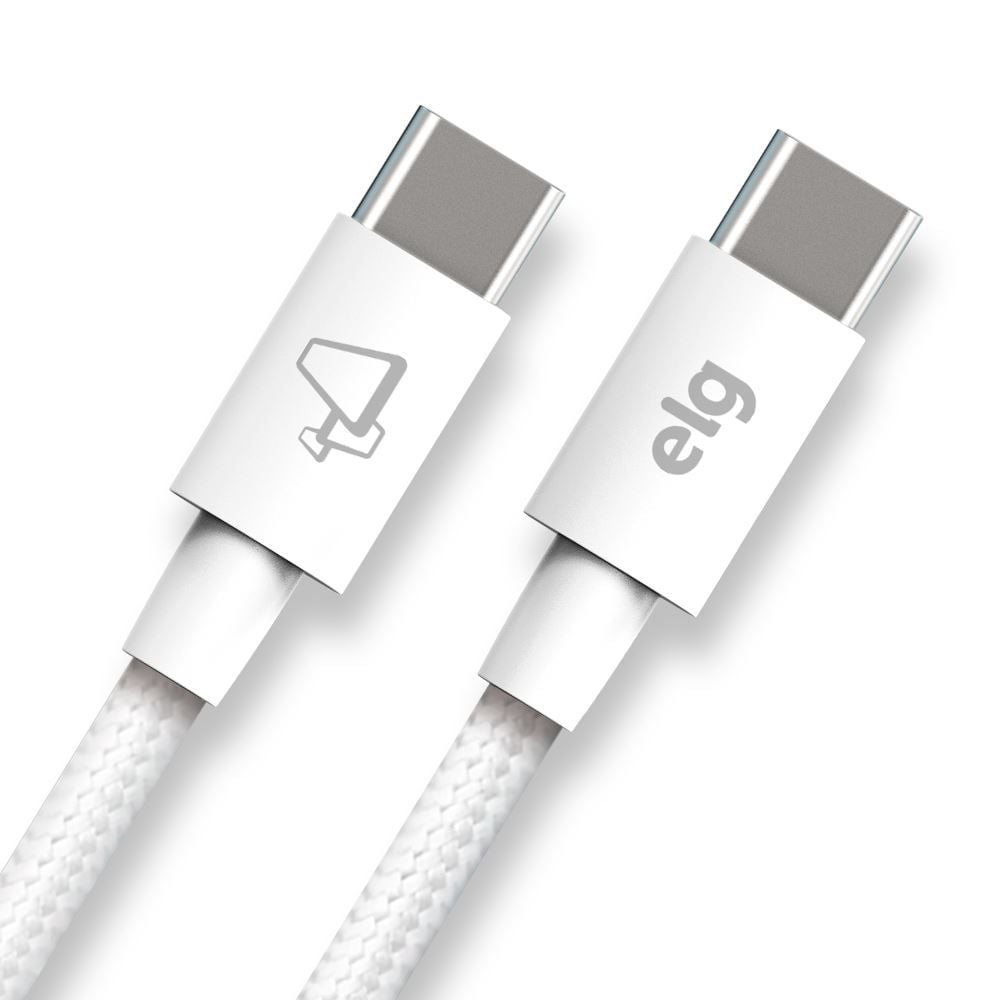 Cabo Usb Tipo-C P/ Tipo-C 60W Elg Branco 1 Metro