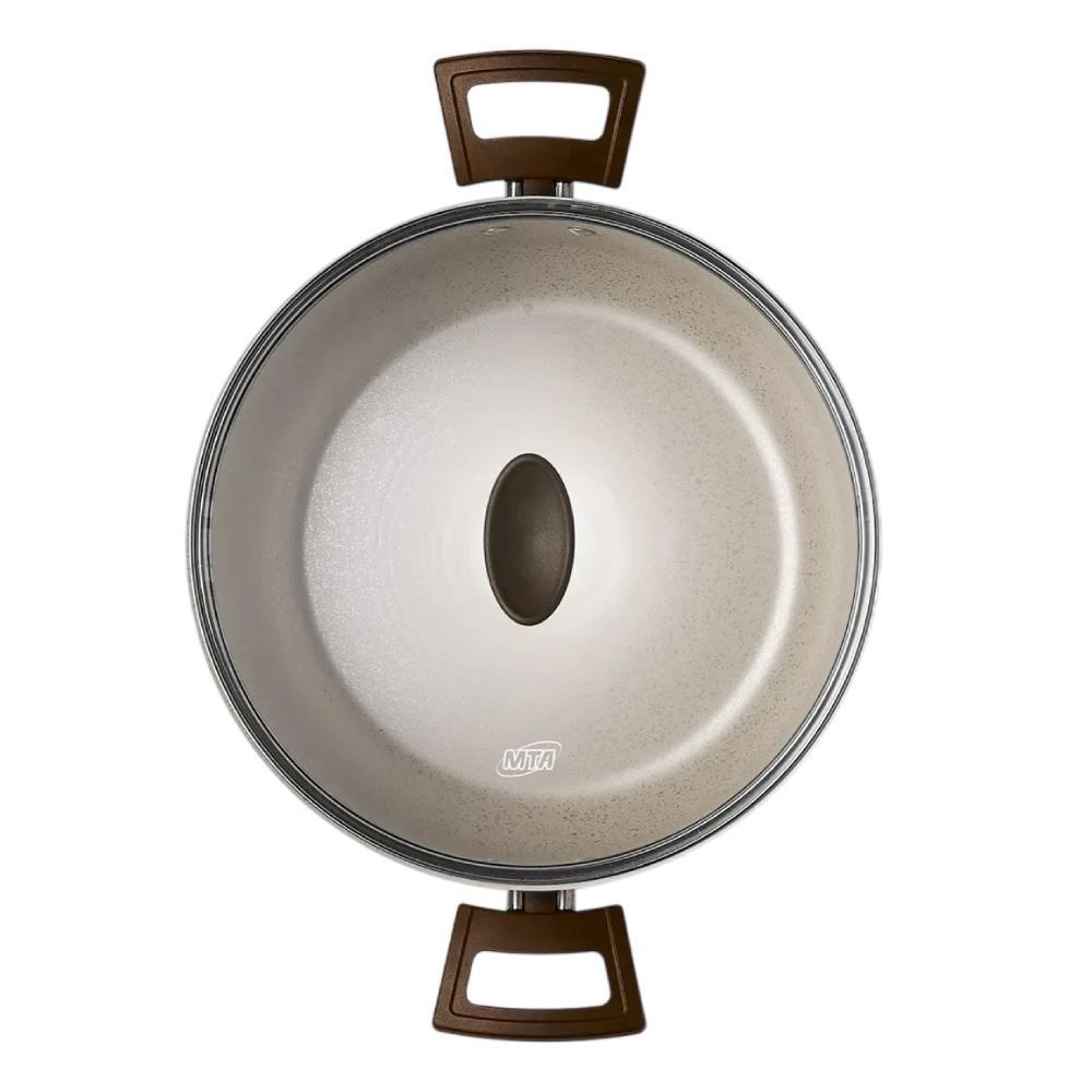 Caçarola Aluminio Antiaderente Aura 22Cm Mta - Baunilha