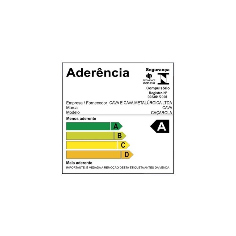 Caçarola Cava Antiadrente Com Tampa De Vidro 24Cm - PRETO