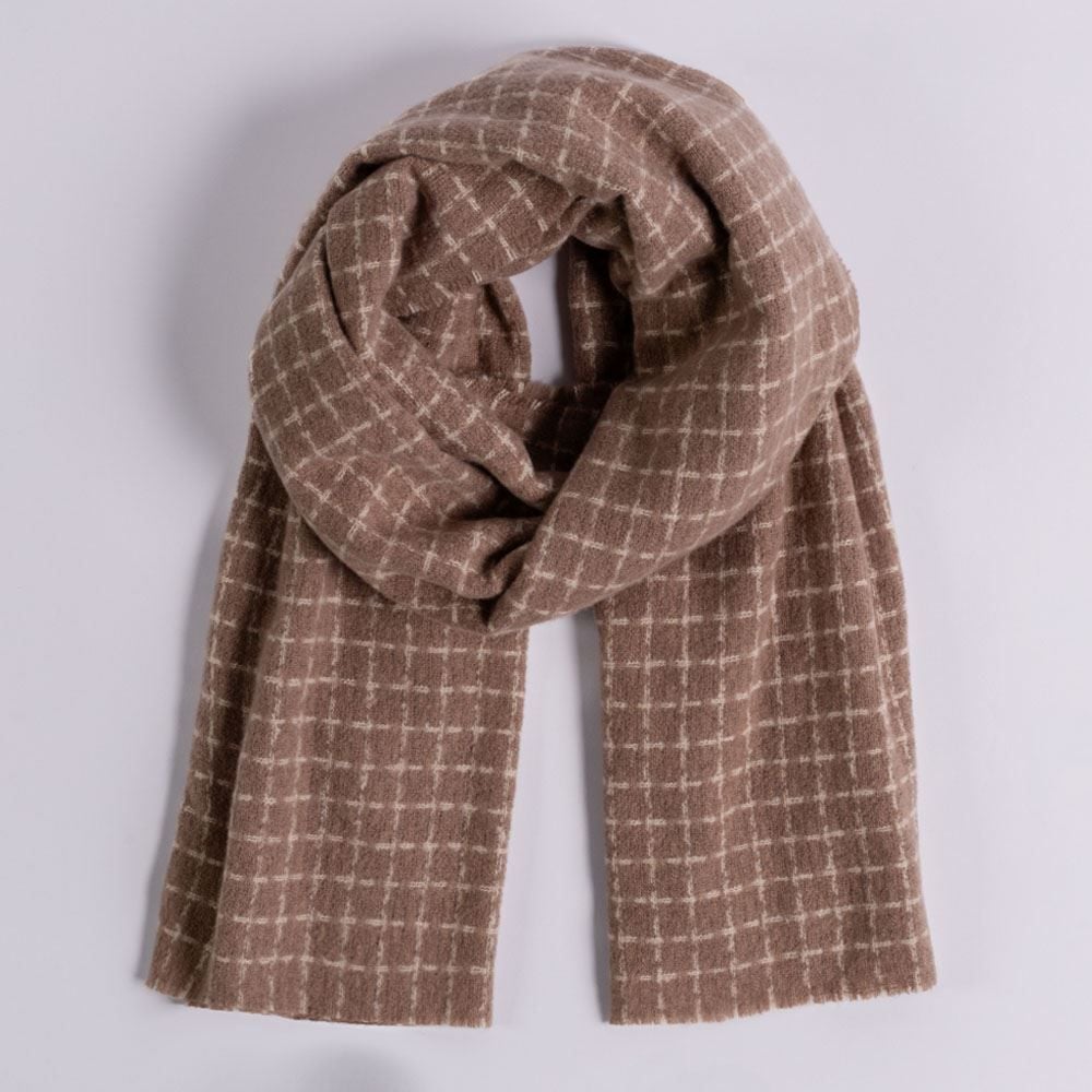 Cachecol Xadrez Feminino Em Tricot Boby Blues