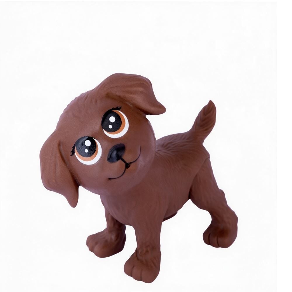 Cachorrinho Marrom Na Casinha Mini Pet Pupee