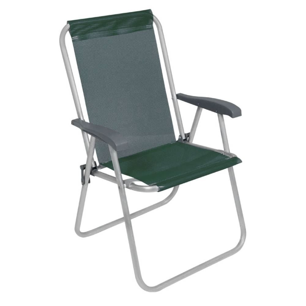 Cadeira De Praia Alta Ô Vidão Alumínio - Verde
