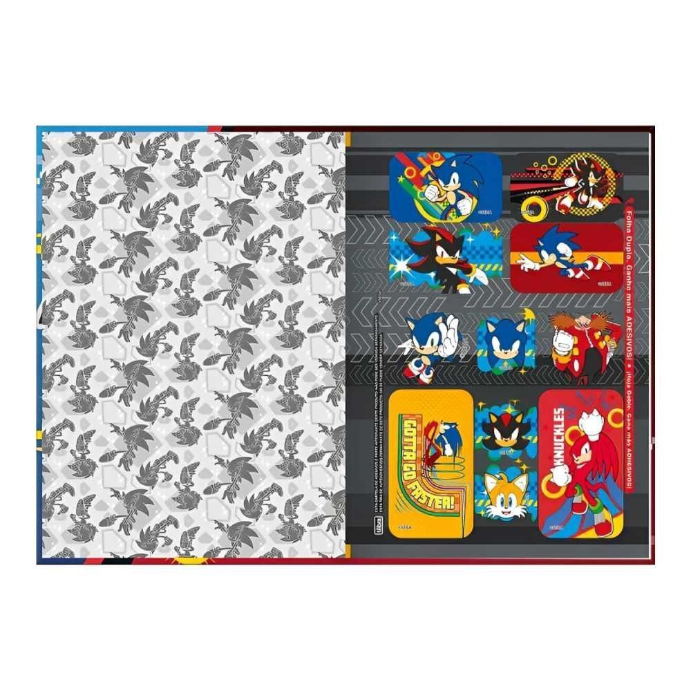 Caderno Brochura Costurado Capa Dura 1/4 Sonic 80 Folhas Tilibra - Sortido