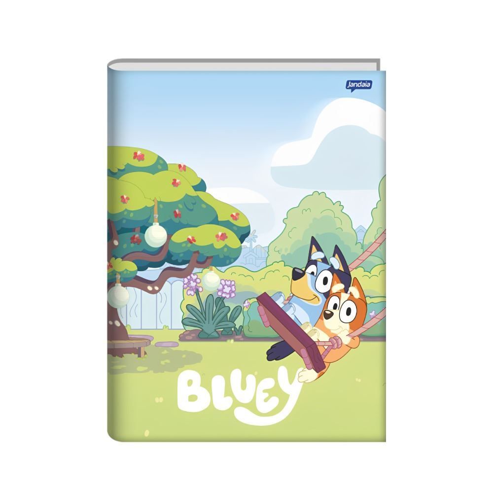Caderno Brochura Costurado 1/4 Bluey 80 Folhas Jandaia - Sortido