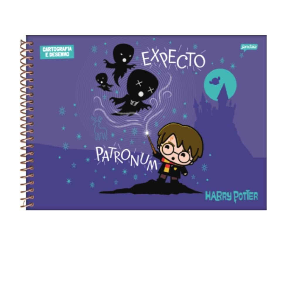 Caderno de Cartografia Harry Potter 96 Folhas Jandaia - Sortido