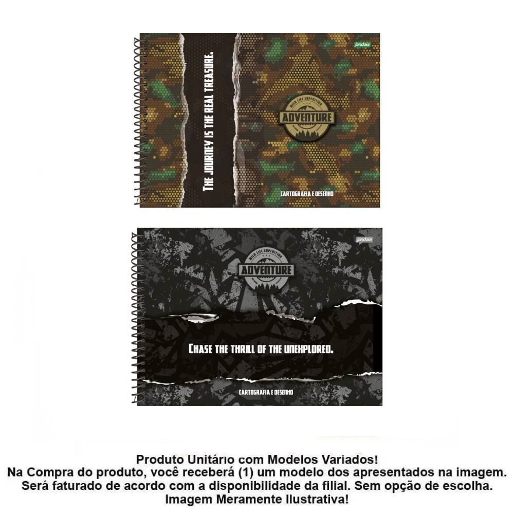 Caderno de Cartografia Adventure 80 Folhas Jandaia - Sortido