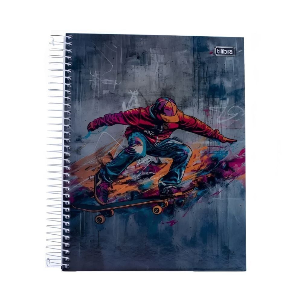 Caderno Universitário Espiral 10 Matérias 200 Folhas Tilibra - Sortido