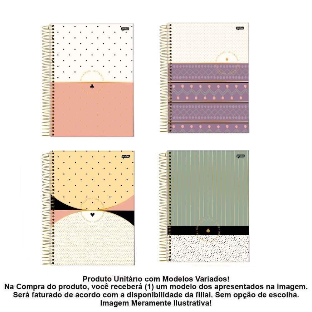 Caderno Espiral Universitário Dots & Spots 160 Folhas Jandaia - Sortido