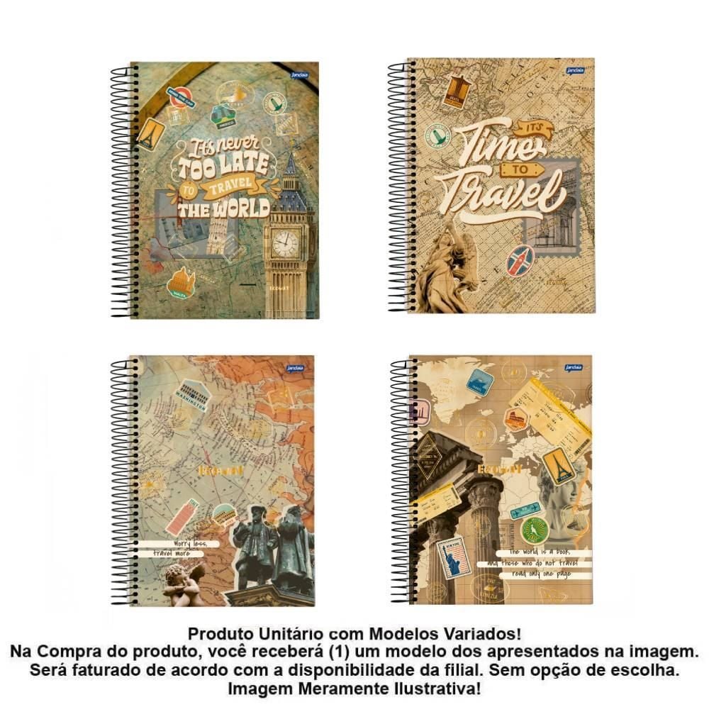 Caderno Espiral Universitário Eco Way 160 Folhas Jandaia - Sortido