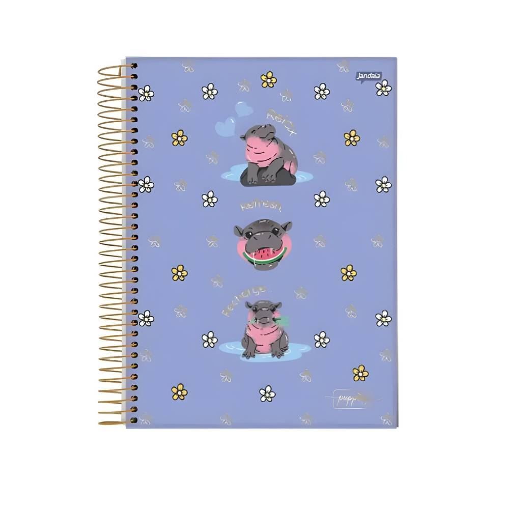 Caderno Espiral Universitário Puppies 80 Folhas Jandaia - Sortido