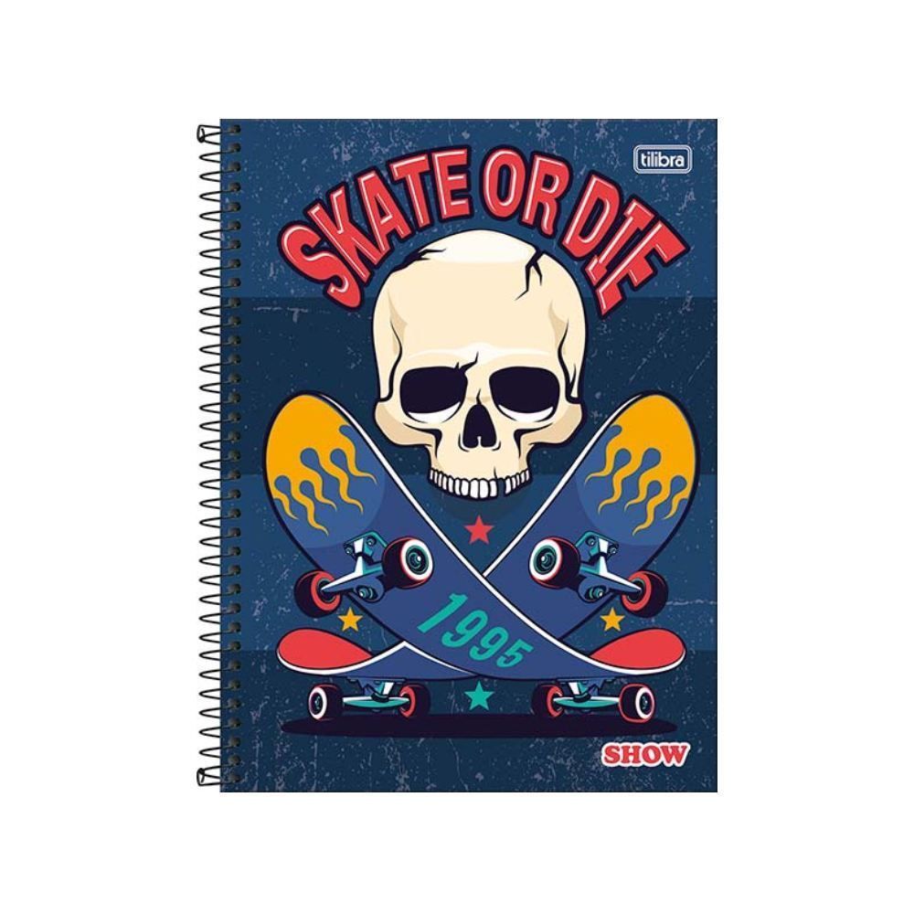 Caderno Universitário Espiral Capa Dura Show Masculino 80 Folhas Tilibra - Sortido