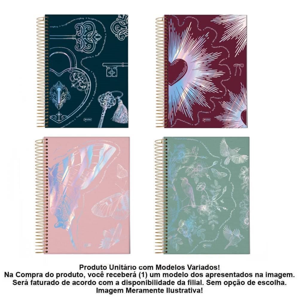 Caderno Espiral Universitário Star 160 Folhas Jandaia - Sortido