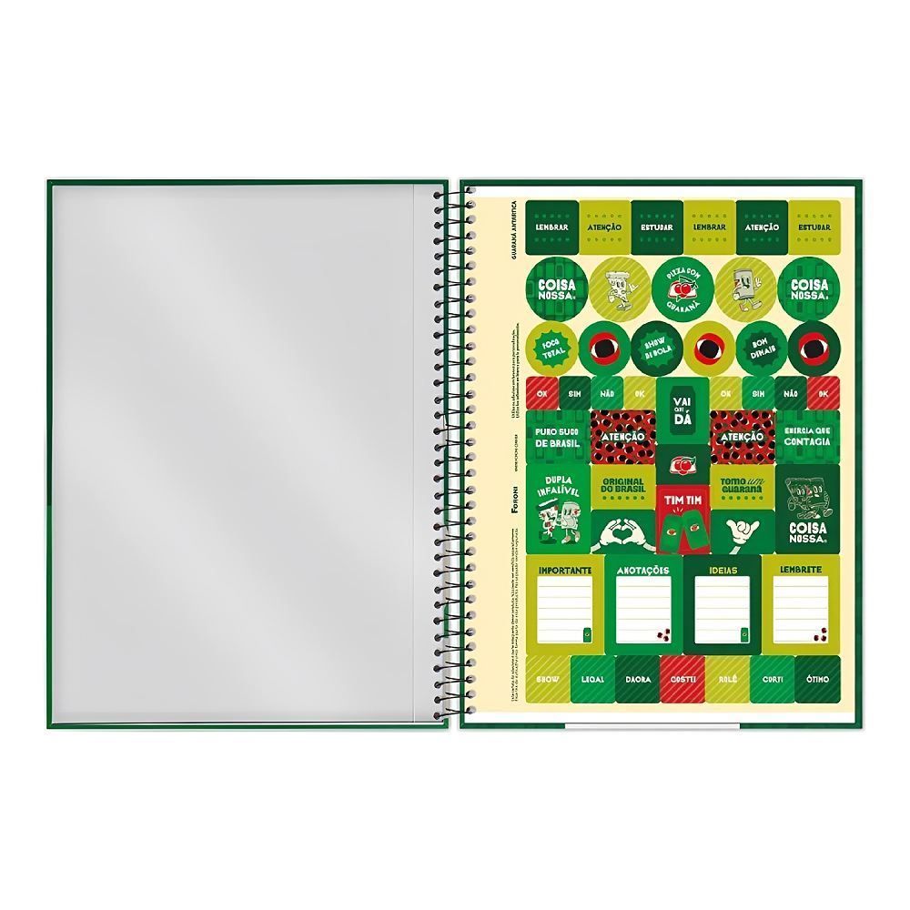 Caderno Universitário Espiral Guaraná 160 Folhas Foroni - Sortido