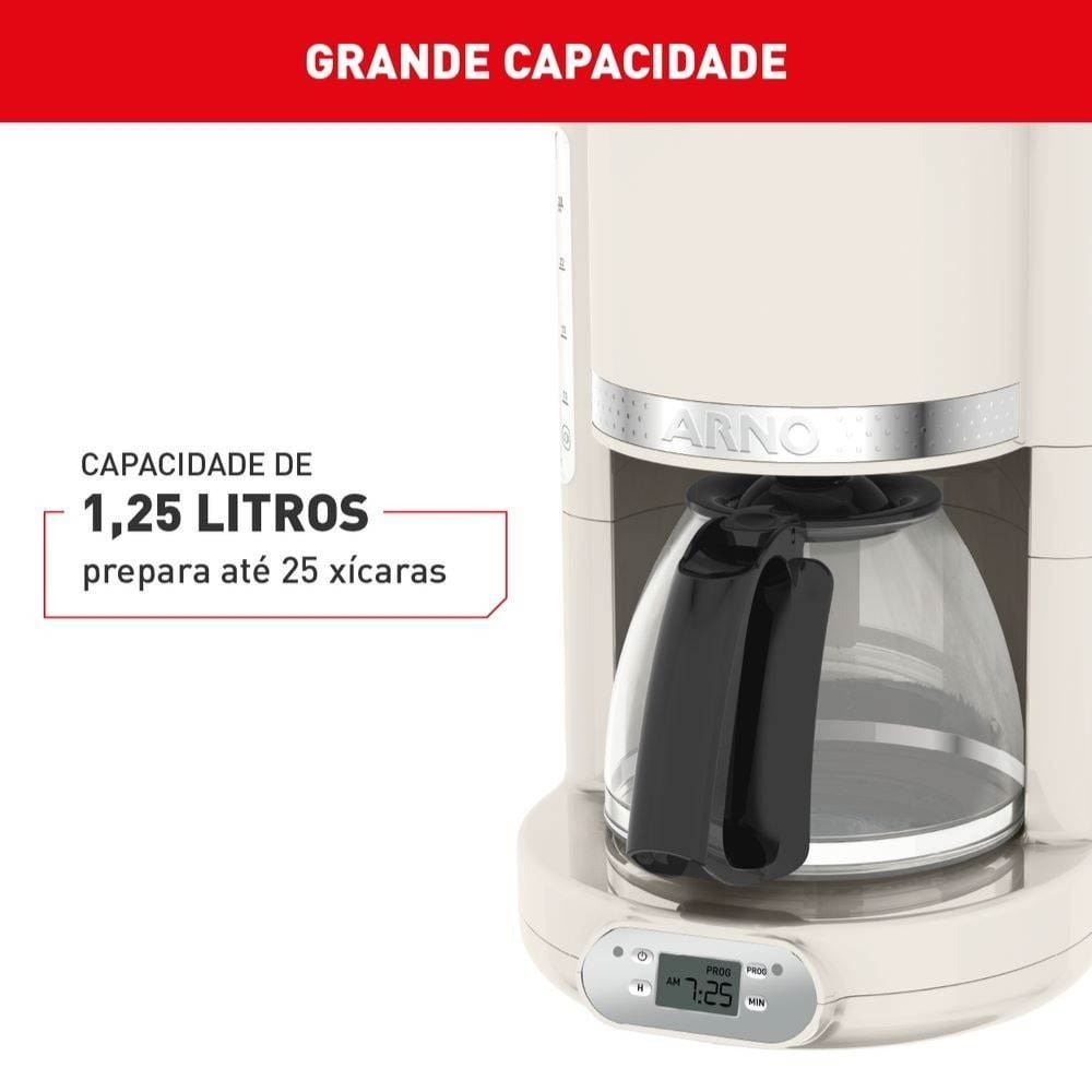 Cafeteira Elétrica Arno Soleil Marfim 1,25 Litros SFCM