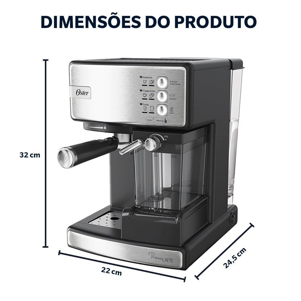 Cafeteira Oster PrimaLatte Essential Espresso