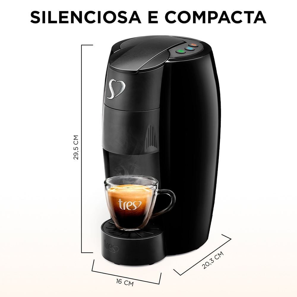 Cafeteira Tres G1 Lov Basic Café Espresso 3 Corações