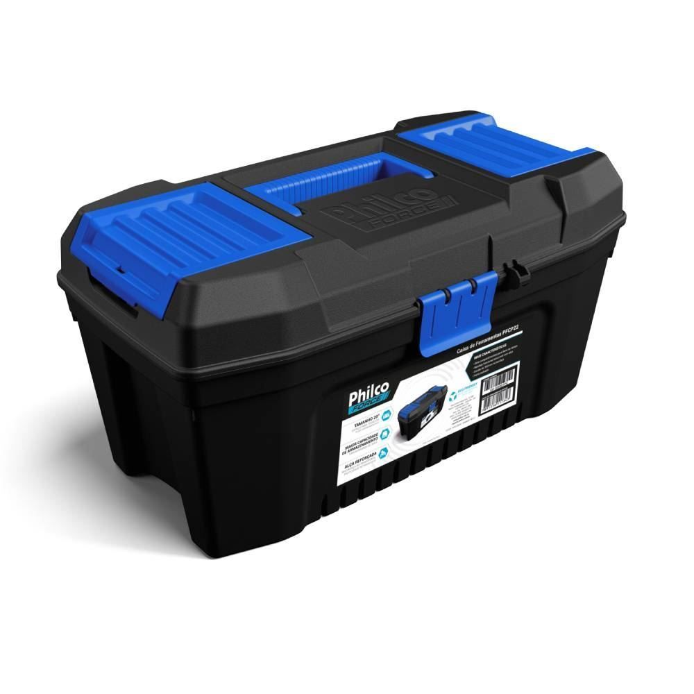 Caixa De Ferramentas Philco Force 20 Polegadas 30Kg Pfcp22 - Preto