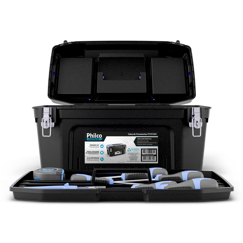 Caixa de Ferramentas Philco Force 20 Polegadas 30Kg Pfcp22m