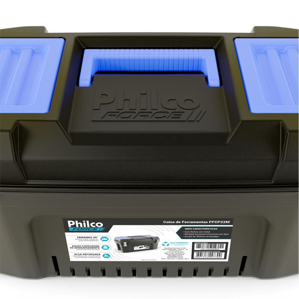 Caixa de Ferramentas Philco Force 20 Polegadas 30Kg Pfcp22m