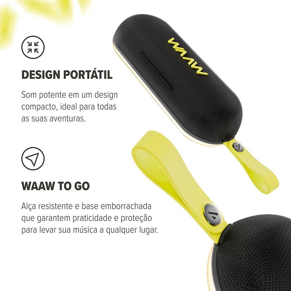 Caixa de Som Bluetooth Waaw by Alok Us 110 Portátil Ipx6