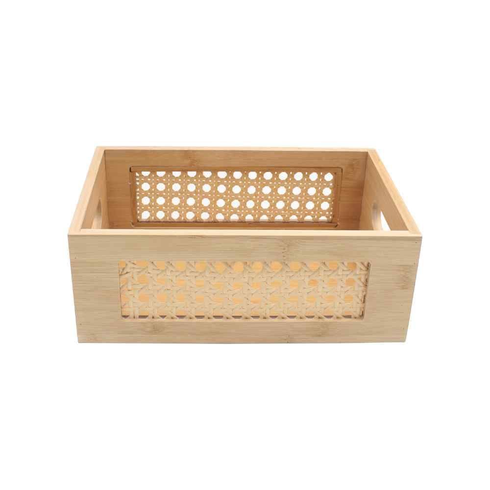 Caixa Organizadora De Bambu Sem Tampa Havan Casa 24Cm - Natural