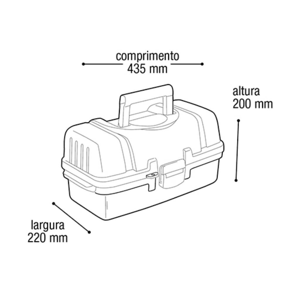 Caixa Organizadora Mr. Fish 17" 3 Bandejas Arqplast - 25386
