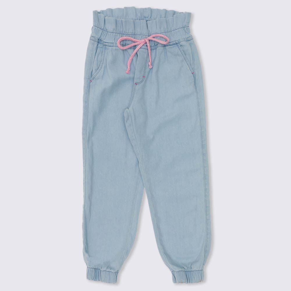 Calça 4 a 10 anos Jeans Clochard Lurex Rosa Marmelada