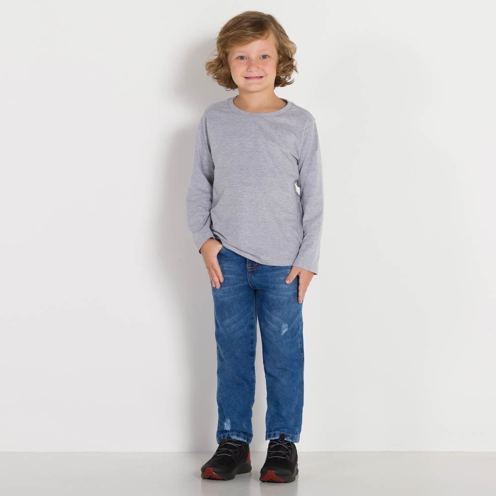 Calça 4 a 10 anos Jeans com Puídos Hot Dog