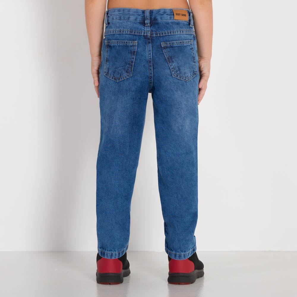 Calça 4 a 10 anos Jeans com Puídos Hot Dog