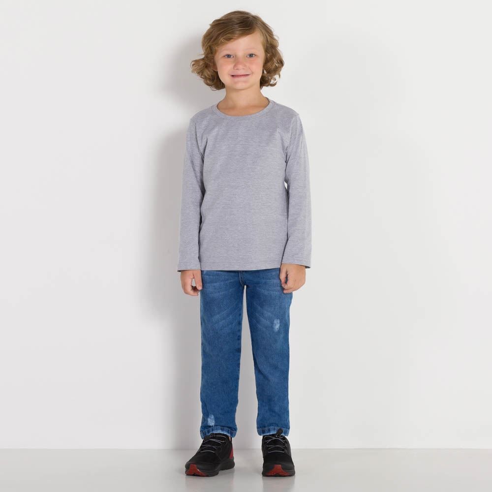 Calça 4 a 10 anos Jeans com Puídos Hot Dog
